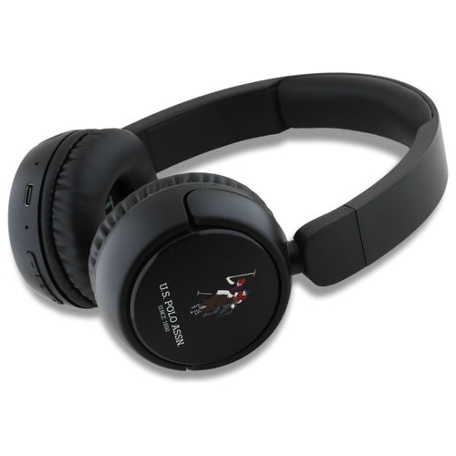 US Polo Bluetooth Headphones USHPV6PUNK Black/Black DH Color Logo — U.S. Polo Assn.