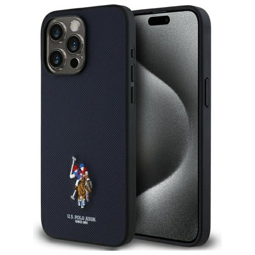 US Polo USHCP15XPEMV iPhone 15 Pro Max 6.7&quot; Navy Embroidered DH Color — U.S. Polo Assn.