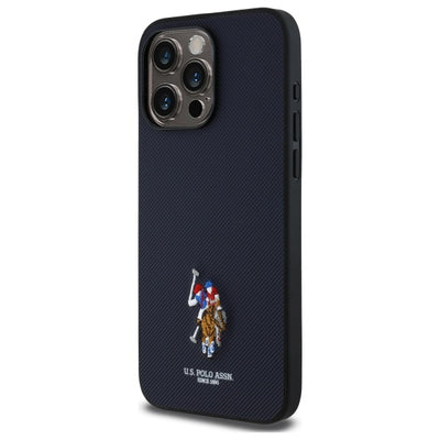 US Polo USHCP15XPEMV iPhone 15 Pro Max 6.7&quot; Navy Embroidered DH Color — U.S. Polo Assn.