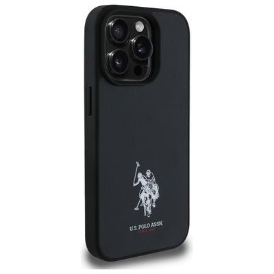 US Polo USHCP15XPGEK iPhone 15 Pro Max 6.7&quot; black/black Leather Embroidered DH Color — U.S. Polo Assn.