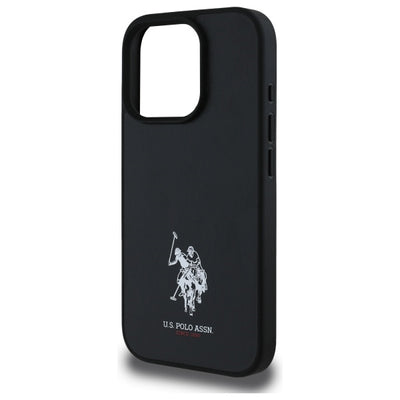 US Polo USHCP15XPGEK iPhone 15 Pro Max 6.7&quot; black/black Leather Embroidered DH Color — U.S. Polo Assn.