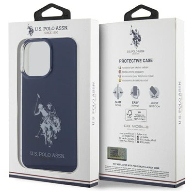 US Polo USHCP15XTPUHRBV iPhone 15 Pro Max 6.7&quot; blue/blue Shiny Big Logo — U.S. Polo Assn.