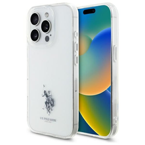 US Polo USHCP15XUSMT iPhone 15 Pro Max 6.7&quot; Clear/Transparent IML Printed Double Horse Logo — U.S. Polo Assn.