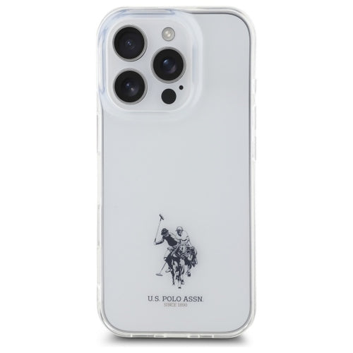 US Polo USHCP15XUSMT iPhone 15 Pro Max 6.7&quot; Clear/Transparent IML Printed Double Horse Logo — U.S. Polo Assn.