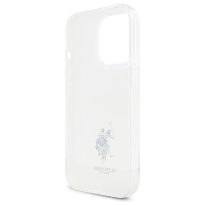 US Polo USHCP15XUSMT iPhone 15 Pro Max 6.7&quot; Clear/Transparent IML Printed Double Horse Logo — U.S. Polo Assn.