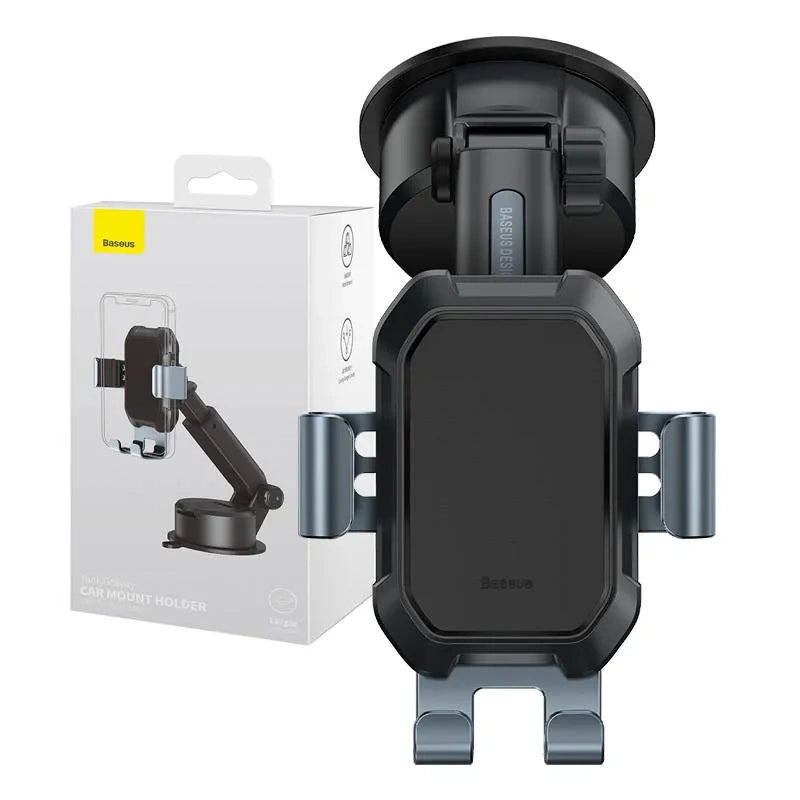 Gravity car mount for Baseus Tank phone with suction cup (black) - Product Image 10