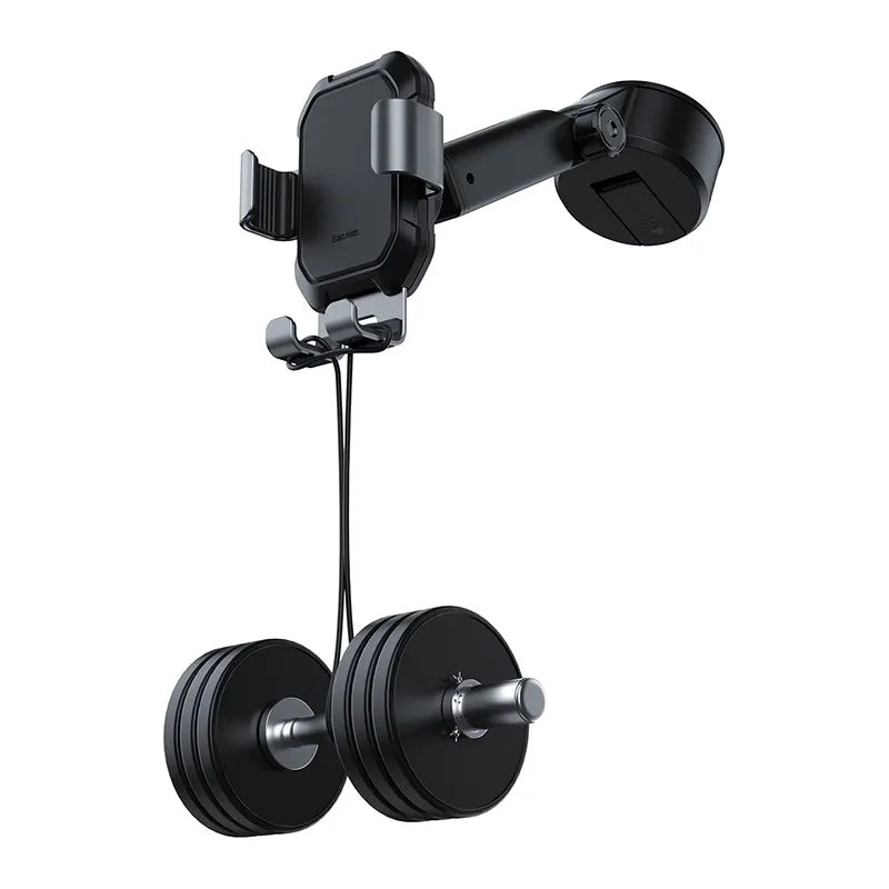 Gravity car mount for Baseus Tank phone with suction cup (black) - Product Image 6