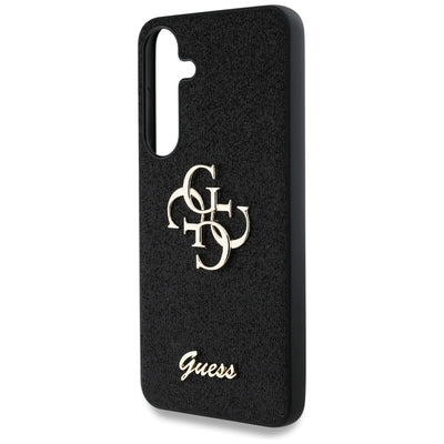 Guess Fixed Glitter Big 4G Metal Logo case for Samsung Galaxy S25 black