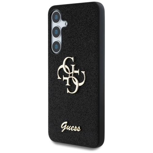 Guess Fixed Glitter Big 4G Metal Logo case for Samsung Galaxy S25 Plus black