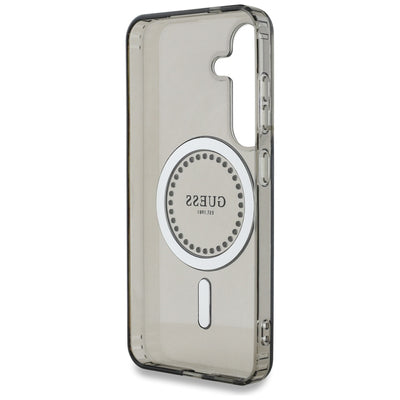 Guess Rhinestones Printed Classic Logo MagSafe Samsung Galaxy S25 case black