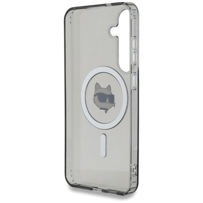 Karl Lagerfeld Button Choupette Head Printed Logo MagSafe Samsung Galaxy S25 case black
