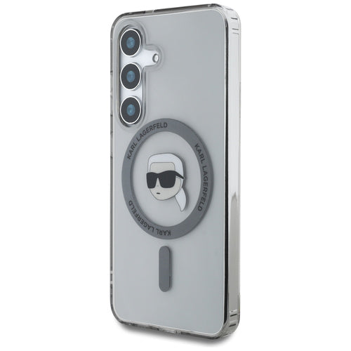 Case Karl Lagerfeld Button Karl Head Printed Logo MagSafe Samsung Galaxy S25 black