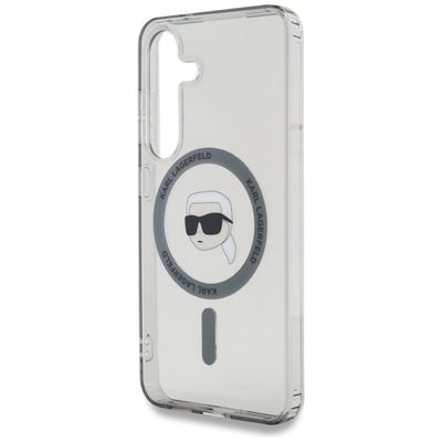 Case Karl Lagerfeld Button Karl Head Printed Logo MagSafe Samsung Galaxy S25 black