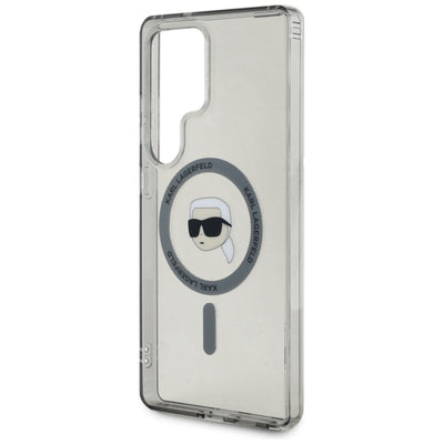 Case Karl Lagerfeld Button Karl Head Printed Logo MagSafe Samsung Galaxy S25 Ultra black