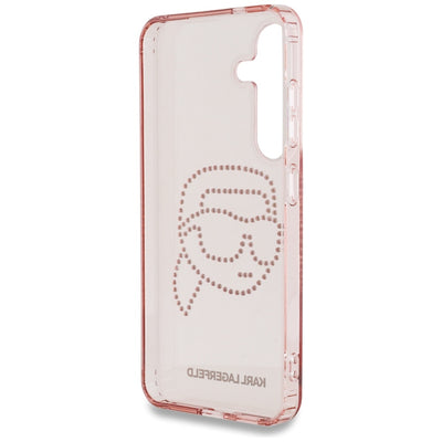 Karl Lagerfeld Rhinestones K. Head Logo Samsung Galaxy S25 Case Pink