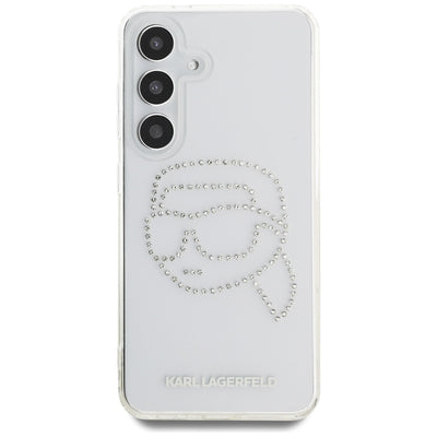 Case Karl Lagerfeld Rhinestones Karl Head Logo Samsung Galaxy S25 transparent