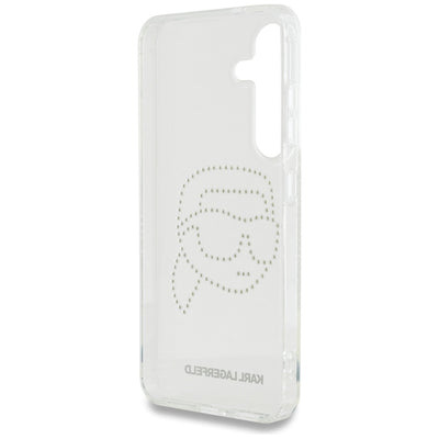 Case Karl Lagerfeld Rhinestones Karl Head Logo Samsung Galaxy S25 transparent