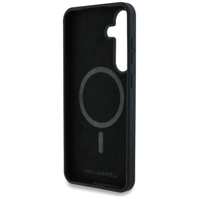 Case Karl Lagerfeld Silicone Graffiti Ikonik Printed Logo MagSafe Samsung Galaxy S25 black