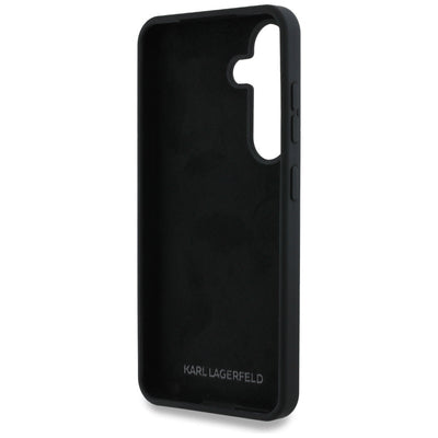 Case Karl Lagerfeld Silicone Metal Signature Logo Samsung Galaxy S25 black