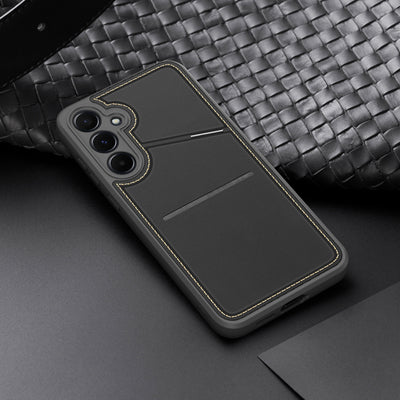 Dux Ducis Rafi II Case for Samsung Galaxy S25+ with Stand and Wallet - Black