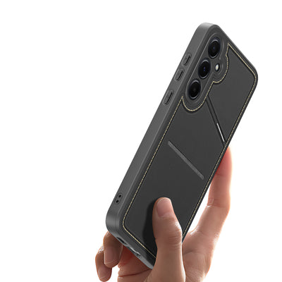 Dux Ducis Rafi II Case for Samsung Galaxy S25+ with Stand and Wallet - Black