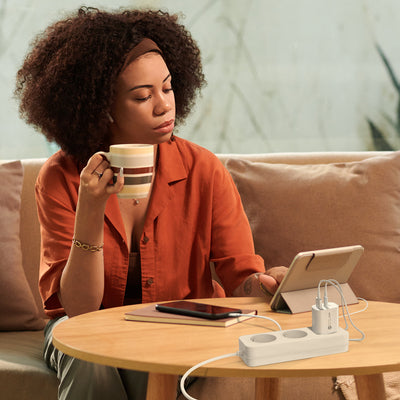 A6MaxL 20W USB-A USB-C wall charger with USB-C - USB-C 1m cable - white — Hurtel