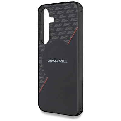 AMG Double Layer Rhombs MagSafe Case for Samsung Galaxy S25+ - Black/Red — Mercedes