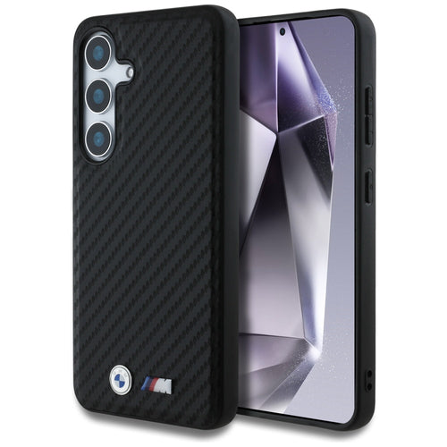 BMW Leather Carbon MagSafe Case for Samsung Galaxy S25 - Black