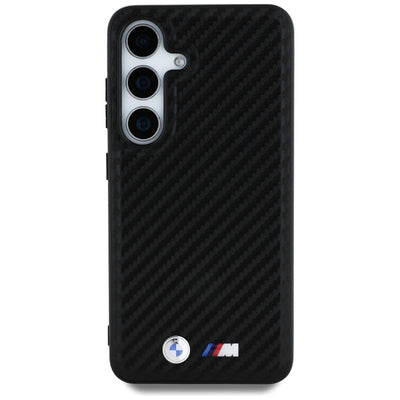 BMW Leather Carbon MagSafe Case for Samsung Galaxy S25 - Black