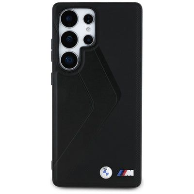 BMW Leather Oversized Stripes MagSafe case for Samsung Galaxy S25 Ultra - black