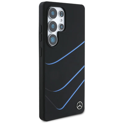 Mercedes Silicone Contrasted Curves MagSafe Case for Samsung Galaxy S25 Ultra - Black