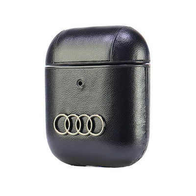 Audi Leather Big Logo Case for AirPods 1 / 2 - Black