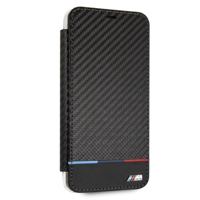 BMW Carbon Tricolor Stripe iPhone XS Max Case - Black