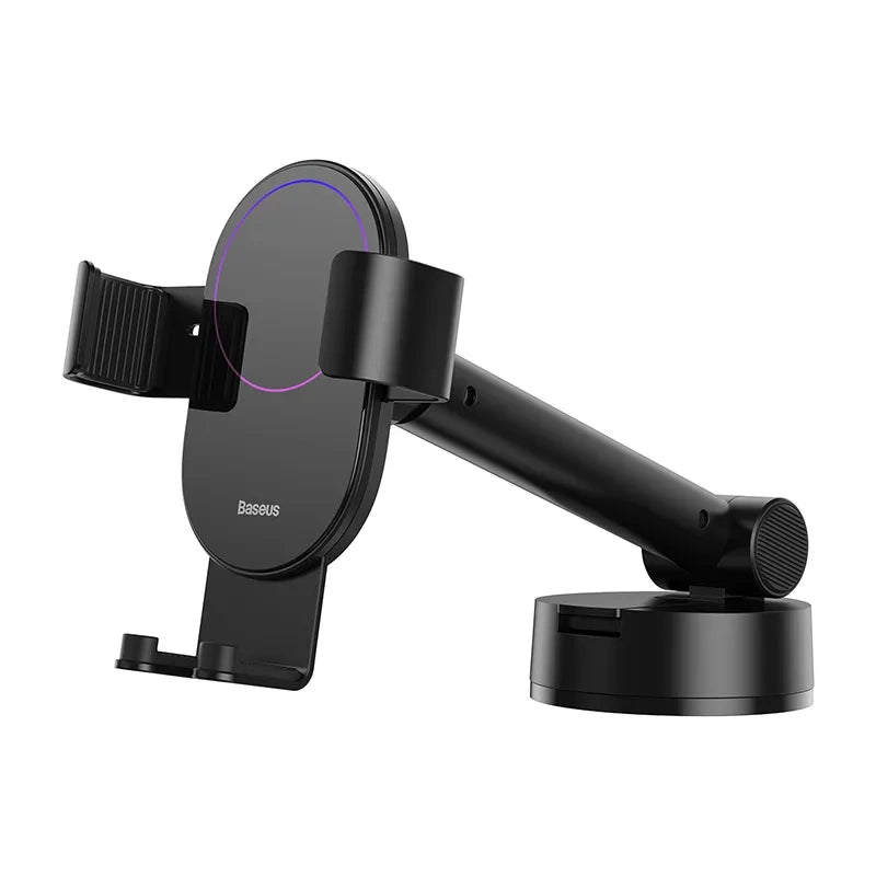Gravity car mount for Baseus Tank phone with suction cup (black) - Product Image 3