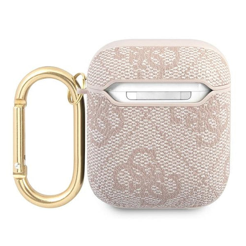 Guess 4G Script Metal Collection Case for AirPods 1 / 2 - Pink