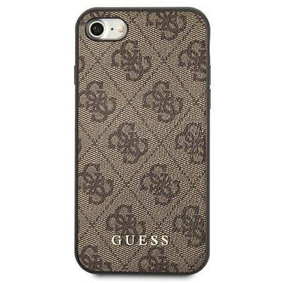 Guess 4G Metal Gold Logo Case for iPhone SE 2022 / 2020 / 7 / 8 - Brown