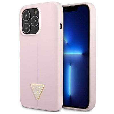 Guess Silicone Triangle Case for iPhone 13 Pro / 13 6.1" - Purple