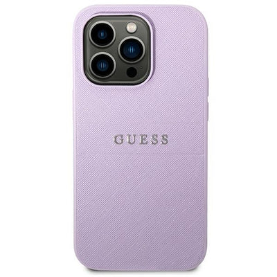 Guess Saffiano Strap Case for iPhone 14 Pro Max 6.7" - Purple