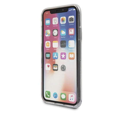 Guess Flower Desire Red Rose iPhone X Case - Transparent