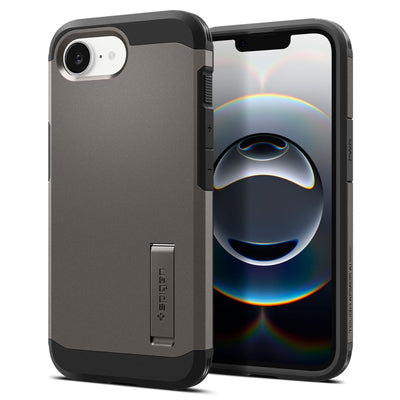 Spigen Tough Armor Case with MagSafe for iPhone 16e with Stand - Gray