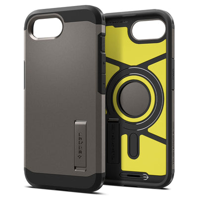 Spigen Tough Armor Case with MagSafe for iPhone 16e with Stand - Gray