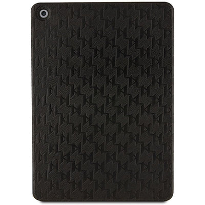 Karl Lagerfeld Saffiano Monogram Ikonik Case for iPad 10.2" 2019 (7th gen.) Folio Magnet Allover Cover - Black