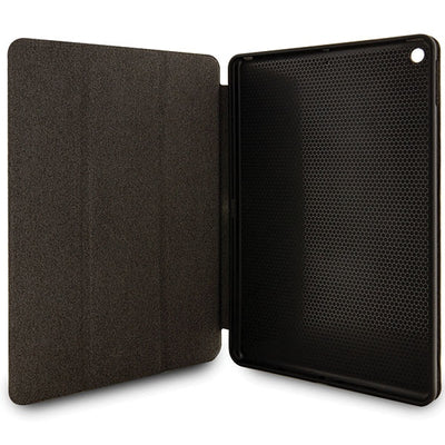 Karl Lagerfeld Saffiano Monogram Ikonik Case for iPad 10.2" 2019 (7th gen.) Folio Magnet Allover Cover - Black