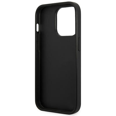 Karl Lagerfeld Saffiano Mono Metal Logo iPhone 14 Pro Max 6.7" Case - Gray
