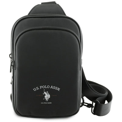 US Polo Petit Pique Crossbody Arch Phone Bag Black — U.S. Polo Assn.