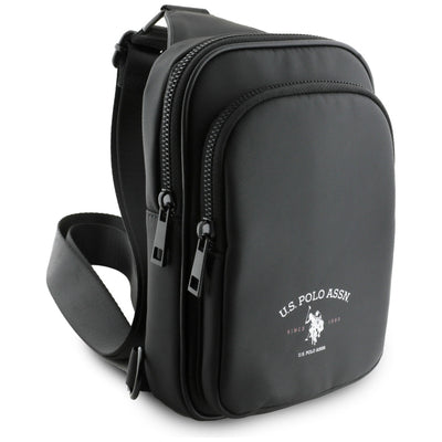 US Polo Petit Pique Crossbody Arch Phone Bag Black — U.S. Polo Assn.