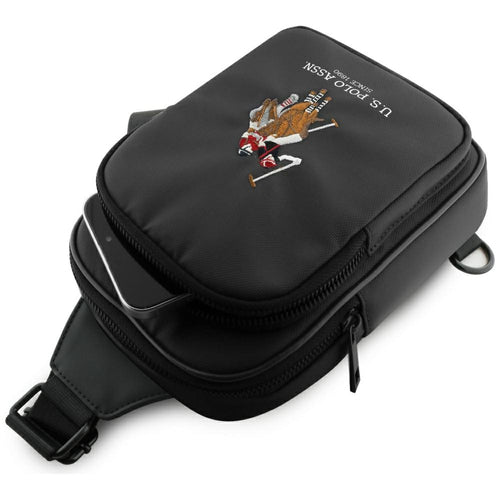 US Polo Petit Pique Crossbody Phone Bag Black — U.S. Polo Assn.