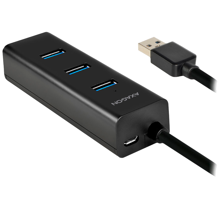 AXAGON HUE-S2B 4x USB3.0 Charging Hub, MicroUSB Charging Connector