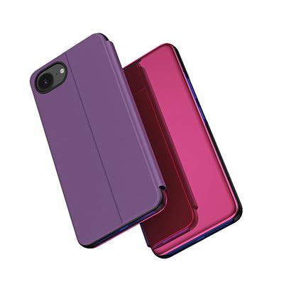 Clear View Case for iPhone 16e / 17e Flip Cover - Pink — Hurtel
