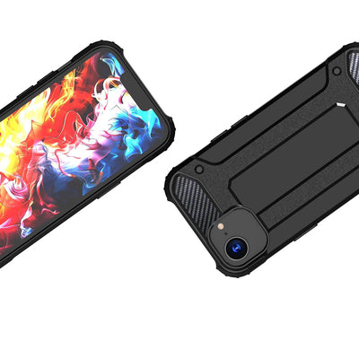 Hybrid Armor case for iPhone 16e / 17e - black — Hurtel